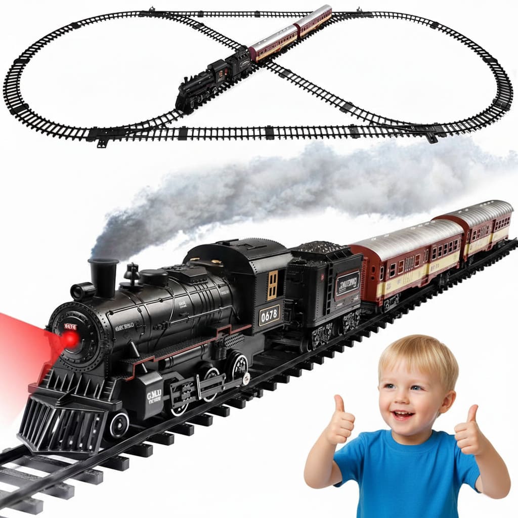 kolejkna elektryczna chłopiec kciuki